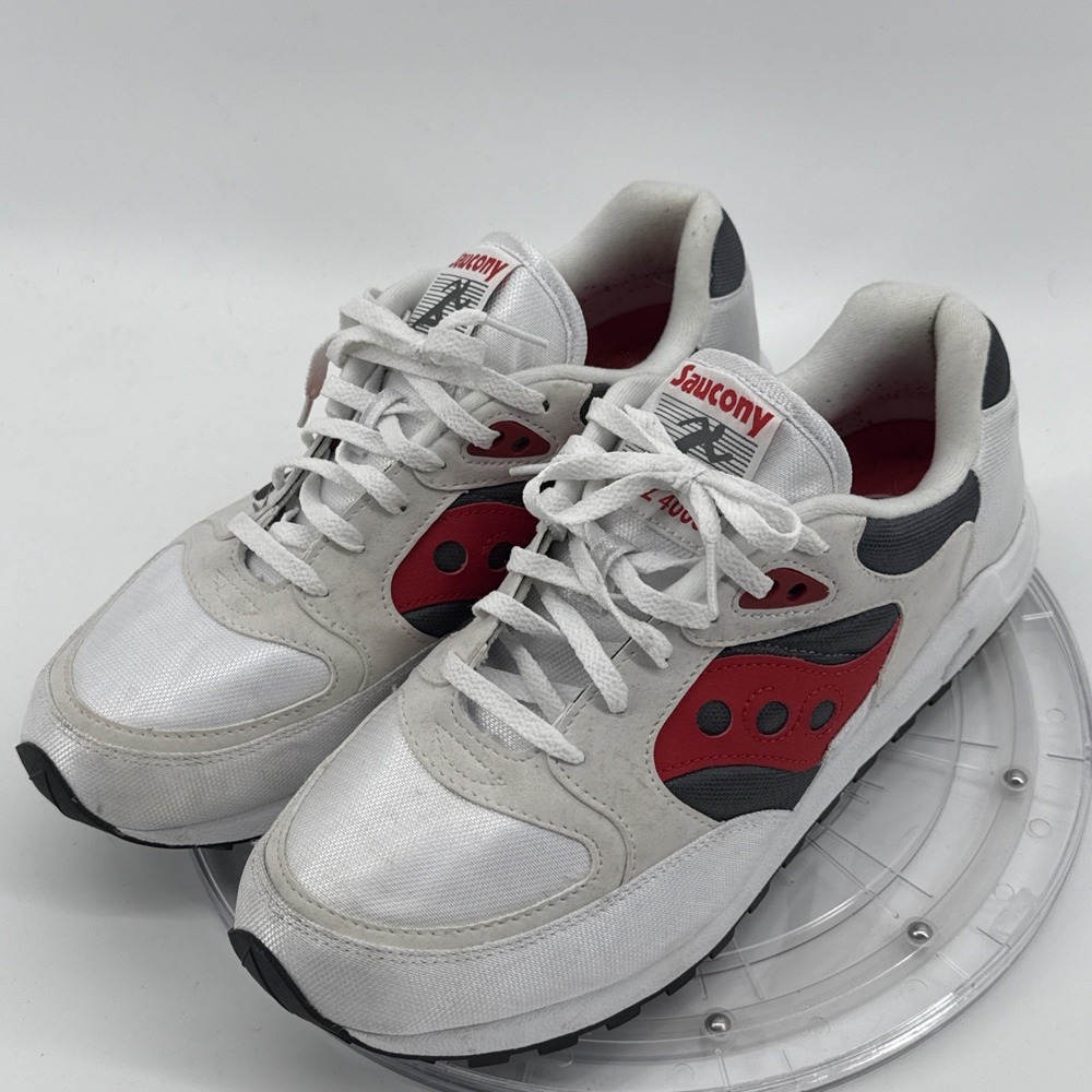 Saucony Originals Jazz Men's Original Vintage Sneakers White/Red Sz 10.5